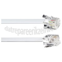 Foto van Easyfiks Telefoon Kabel RJ11 6p4c Male - RJ11 6p4c Male 10.0 Meter, Wit 