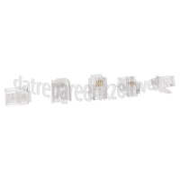 Foto van Easyfiks Telefoon Stekker Modulaire Stekker RJ11 6p4c Transparant, 5 stuks 