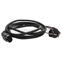 Foto van Easyfiks Snoer CEE Apparaatsnoer 3x1mm2 Lengte 3 meter Zwart met aangegoten haakse stekker 