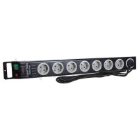 Foto van Brennenstuhl Tafelcontactdoos 3x1,5mm2 3500W 16A Zwart 2,5M 8-voudig, Super Solid Line 