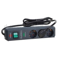 Foto van Brennenstuhl Tafelcontactdoos 3x1,5mm2 3500W 16A Antraciet 1,5M 3-voudig, Eco Line met overspanningsbeveiliging 