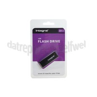Foto van Integral Memory stick 32GB USB Flash Drive Zwart USB 2.0 