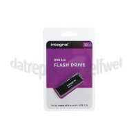 Foto van Integral Memory stick 32GB USB Flash Drive Zwart USB 3.0 