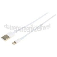 Foto van Apple Lightning cable USB kabel naar lightning, wit 2m Apple 8-pin Lightning connector 