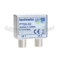 Foto van Technetix Splitter Opsteek TV Splitter voor IEC stekkers 4K Ultra HD, Ziggo geschikt 