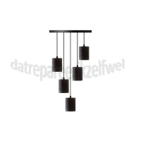 Foto van Calex Lamphouder Retro Pendel Zwart 5x E40, 2 meter snoer 