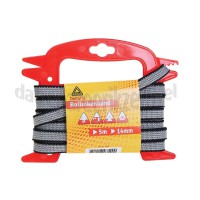 Foto van Deltafix Rolluikenband Lengte 5m Breedte 14mm Grijs op haspel 