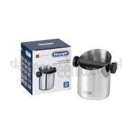 Foto van DeLonghi Klopbakje Geborstelde RVS box voor koffieresten 110mm, met rubberen shock absorber 
