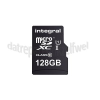 Foto van Integral Memory card Class 10 UHS-I U1 (incl.SD adapter) Micro SDHC card 128GB 90MB/s 