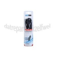 Foto van Easyfiks Netvoedingskabel Voedingskabel C7 haaks, 230V 1.5 Meter, 2x0.75mm2 Zwart 