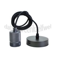 Foto van Calex Lamphouder Cordset Gun Metal E27 fitting 