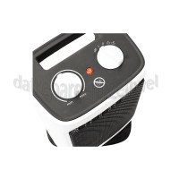 Foto van Inventum Kachel Keramische kachel 2000 Watt Oscillerend Wit / Zwart, 12m2 