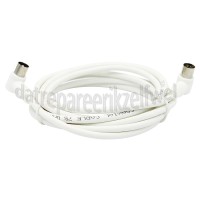 Foto van Antenne Kabel Coax, Haaks, IEC Male - IEC Contra Female 2.5 Meter, Dubbel afgeschermd, 9.5mm 