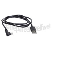 Foto van Easyfiks USB Kabel zwart, 100 cm,90graden usb A naar C USB Type C 