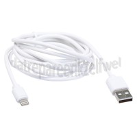 Foto van Easyfiks USB Kabel wit, 200 cm 8-pin naar usb A 8-pin connector 
