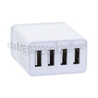 Foto van Easyfiks USB Oplader 230V, 4.8A/5V, 4-poort, wit Universeel USB 