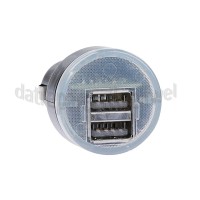 Foto van Easyfiks USB Oplader 12V, 3.1A/5V, 2-poort, zwart Universeel USB 