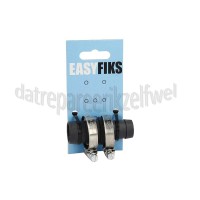 Foto van Easyfiks Verbindingsstuk 19 x 22 mm met 2 slangklemmen 