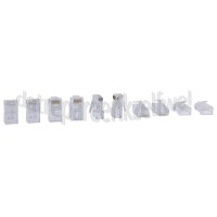 Foto van Netwerk Stekker Modulaire Stekker RJ45 8p8c Transparant, 10 stuks 