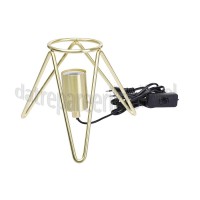 Foto van Calex Lamphouder Tafelarmatuur driepoot, goud E27 