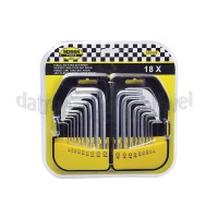 Foto van Benson Sleutelset Torx en Inbus sleutel set 18 delig in doos 