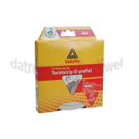 Foto van Deltafix Tochtstrip O profiel zelfklevend, Wit 6M 9x6mm 