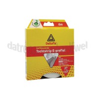 Foto van Deltafix Tochtstrip E profiel zelfklevend 6M 9x4mm wit 