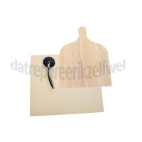 Foto van AEG Steen Pizzasteen set (Steen, spatel, pizzasnijder) 38 X 33 X 1,5 cm 