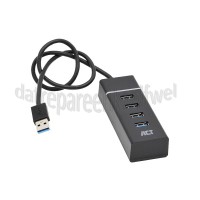 Foto van ACT Hub 4 Poorts USB Hub USB 3.0, Zwart 