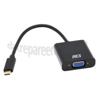 Foto van ACT Converter Converter van USB Type C naar VGA Input USB-C male, Output VGA female 