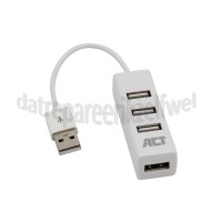 Foto van ACT Hub 4 poorts USB hub mini USB 2.0 Wit 