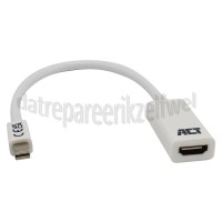 Foto van ACT Displayport Kabel Mini DisplayPort Male - HDMI Female Verloopkabel 0,15 meter 