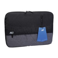Foto van ACT Tas Urban Sleeve, Zwart/Grijs Geschikt voor notebooks tot 14.1 inch 
