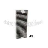 Foto van Siemens Filter Koolstoffilter, 4 stuks ED707FQ25E, ED807FQ25E, EX877LX67E 
