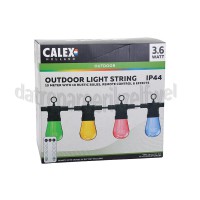 Foto van Calex Gloeilamp Lichtsnoer 10 lamps, RGB, 10 meter snoer 3,6W IP44 