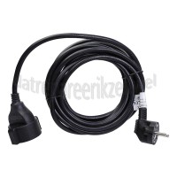 Foto van Q-Link Snoer 3x 1.5mm2 5 Meter Zwart Verlengsnoer Randaarde 