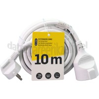 Foto van Q-Link Snoer 3x 1.5mm2 10 Meter Wit Verlengsnoer Randaarde 