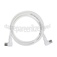 Foto van Antenne Kabel Coax, Haaks, IEC Male - IEC Contra Female 1.5 Meter, Dubbel afgeschermd, 9.5mm 