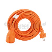 Foto van Exin Snoer 2x 1.5mm2 20 Meter Oranje IP44 Verlengsnoer zonder Randaarde 