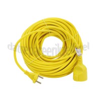 Foto van Q-Link Snoer 2x 1.5mm2 20 Meter Geel Verlengsnoer zonder Randaarde 