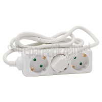 Foto van Q-Link Tafelcontactdoos 3x 1.5mm2 1.5 Meter Wit 3 Voudig Randaarde 