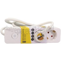 Foto van Q-Link Tafelcontactdoos 3x 1.5mm2 1.5 Meter Wit 3 Voudig Schakelaar 