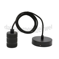 Foto van Calex Lamphouder Cordset Mat Zwart E27 fitting 