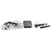 Foto van Benson Verlichting LED lichtsnoer Solar, 20 LED, Bolletjes Buiten, IP44, 5 meter 