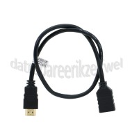 Foto van HDMI 1.4 Kabel HDMI A Male - HDMI A Female 0.5 Meter, High Speed met Ethernet, Verguld 