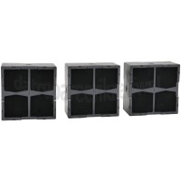 Foto van Whirlpool Filter Koolstoffilter, 3 stuks WVH92KFKIT, WVH92KFKIT1, BVH922BK 