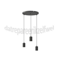Foto van Calex Lamphouder Multi Cordset zwart, rond 3x E27 
