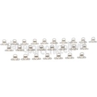 Foto van Deltafix Tourniquetsluiting Tourniquetsluiting 22 x 14mm Nikkel, 25 stuks Ovale zeilringen 
