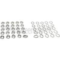 Foto van Deltafix Zeilring Zeilring met tegenring ovaal 22 x 14mm Nikkel PVC afdekzeil, tentdoek, schaduwdoek 