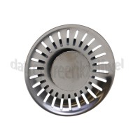 Foto van Reginox Afvoerzeef Comfort Gun Metal Silver grote knop 3,5 Inch afvoer, Comfort Gun Metal Silver 